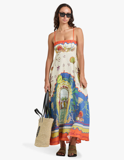 Surrealist Summer Sundress - Multi