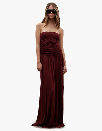 Leah Dress - Wine