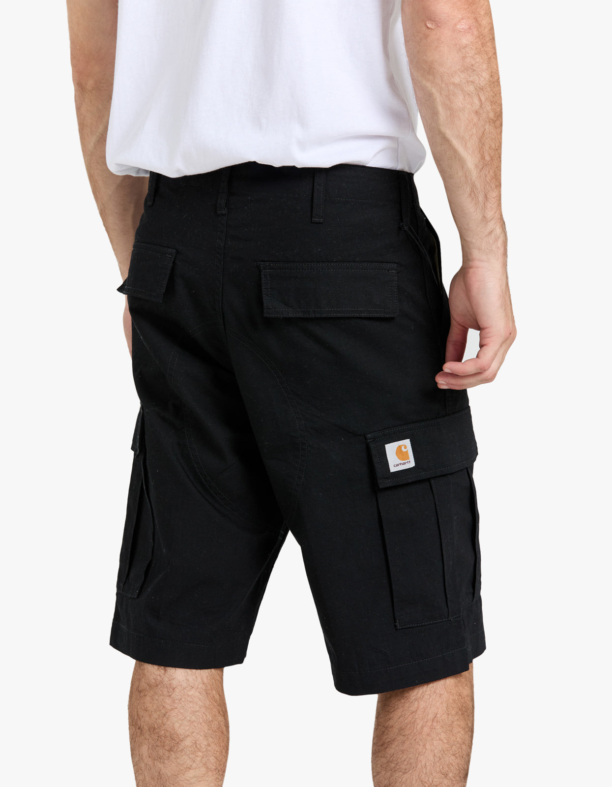 Regular Cargo Short - Black Rinsed